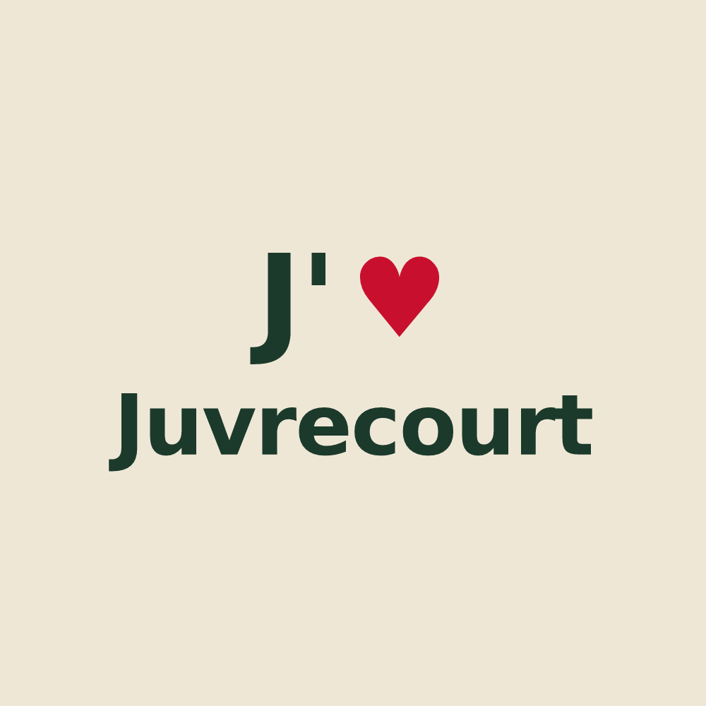 Tote bag personnalisé Juvrecourt — design J'aime Juvrecourt