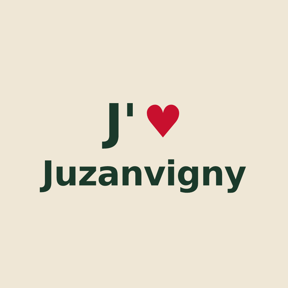 Tote bag personnalisé Juzanvigny — design J'aime Juzanvigny