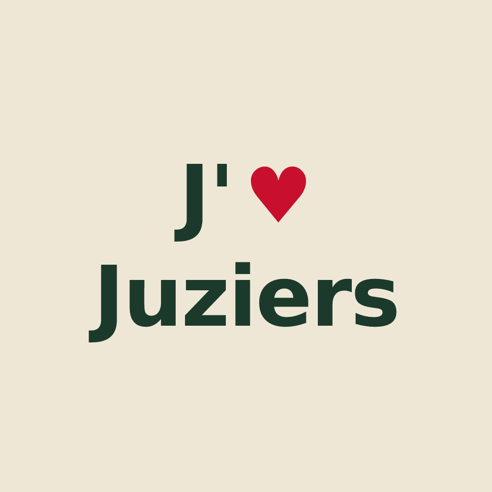 Tote bag personnalisé Juziers — design J'aime Juziers