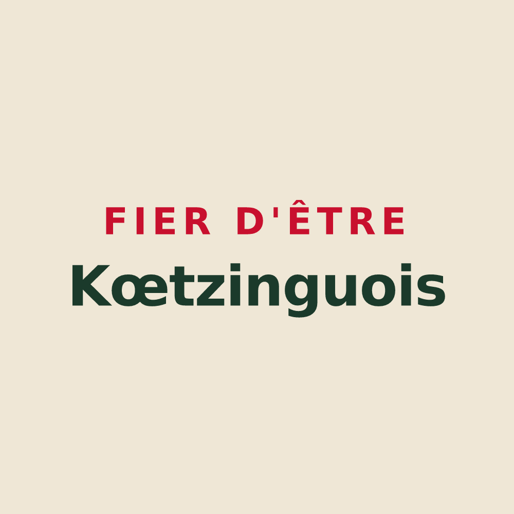 Tote bag « Fier d'être Kœtzinguois » — design pour Kœtzingue