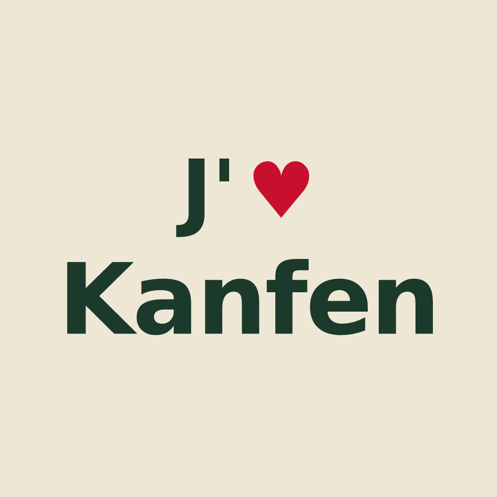 Tote bag personnalisé Kanfen — design J'aime Kanfen