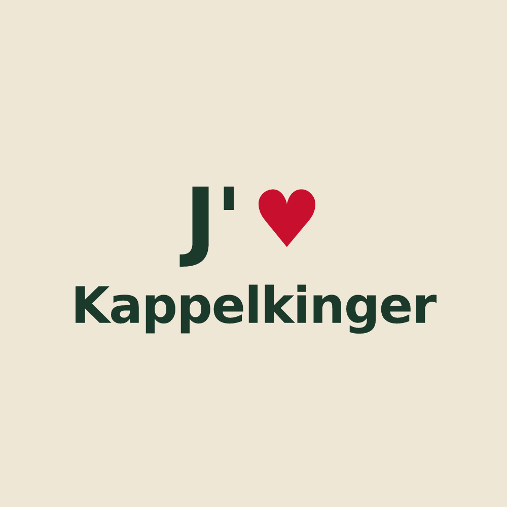 Tote bag personnalisé Kappelkinger — design J'aime Kappelkinger