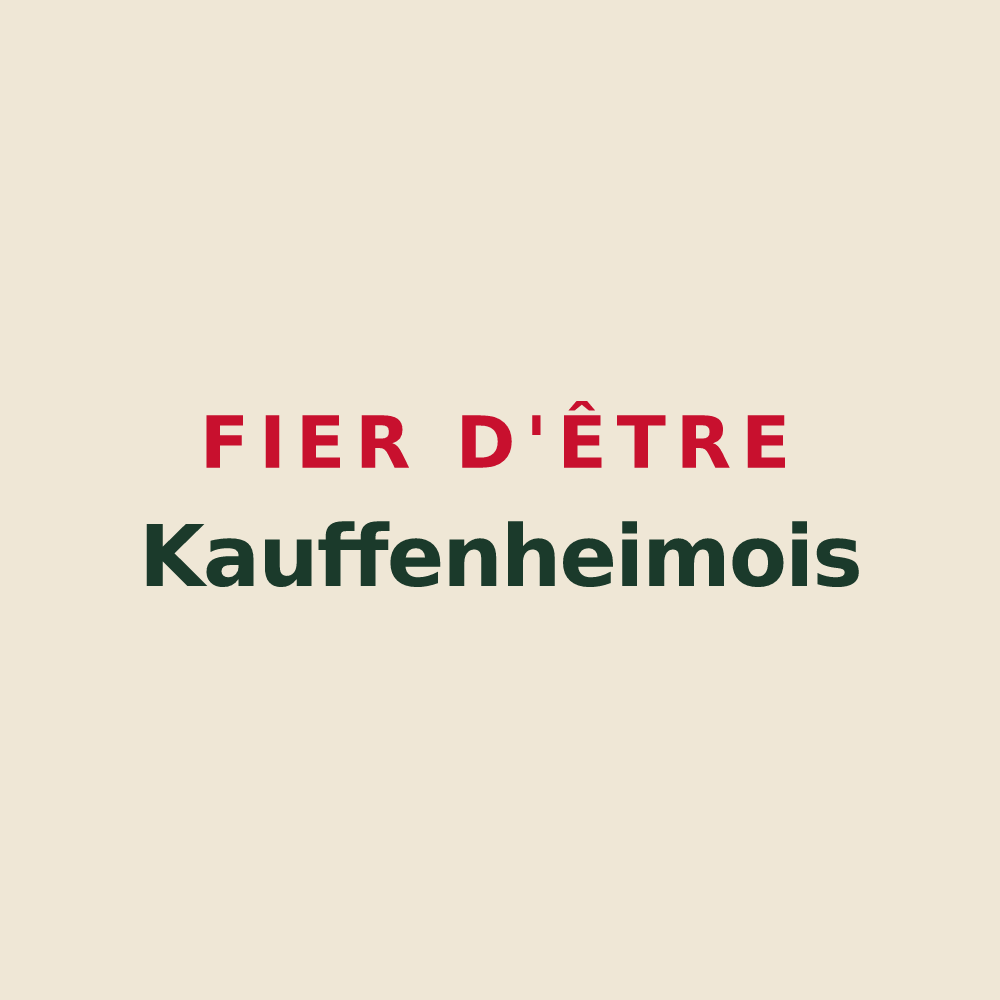 Tote bag « Fier d'être Kauffenheimois » — design pour Kauffenheim