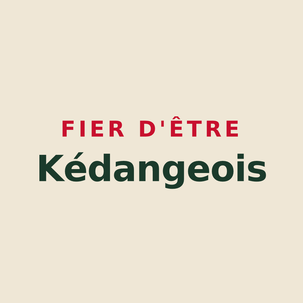 Tote bag « Fier d'être Kédangeois » — design pour Kédange-sur-Canner
