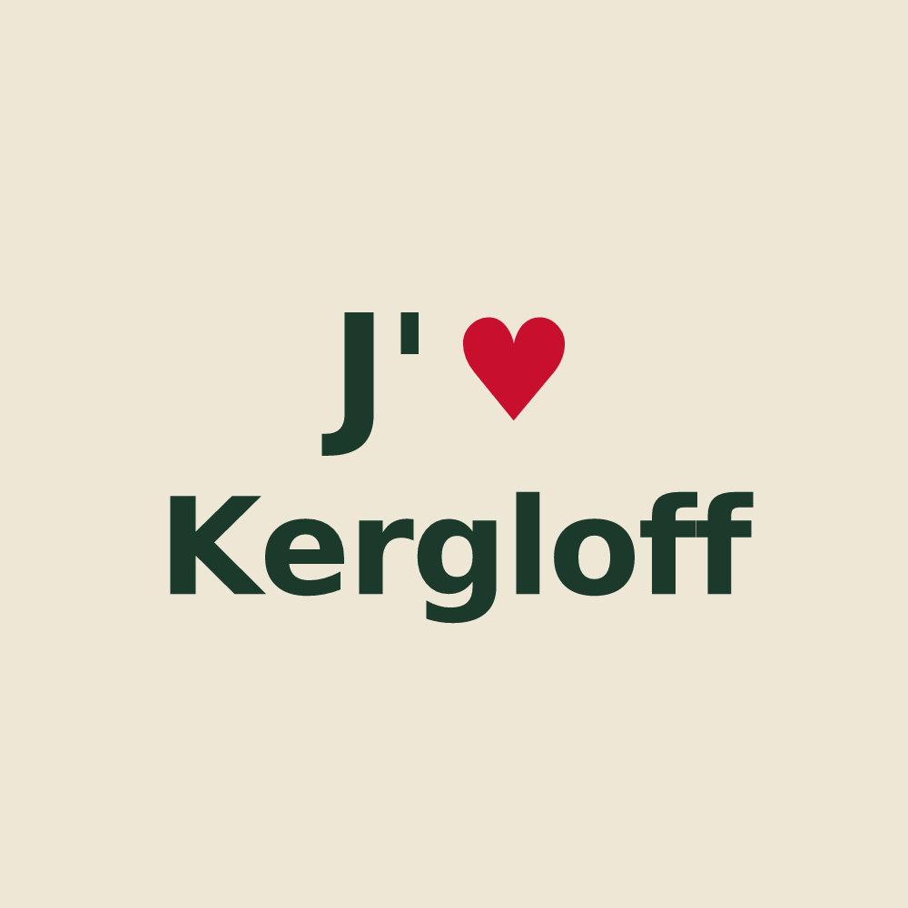 Tote bag personnalisé Kergloff — design J'aime Kergloff