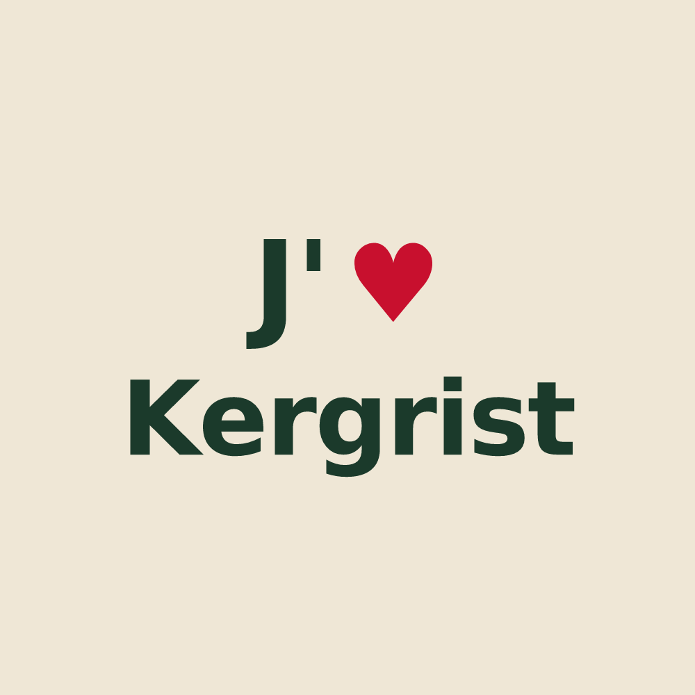 Tote bag personnalisé Kergrist — design J'aime Kergrist