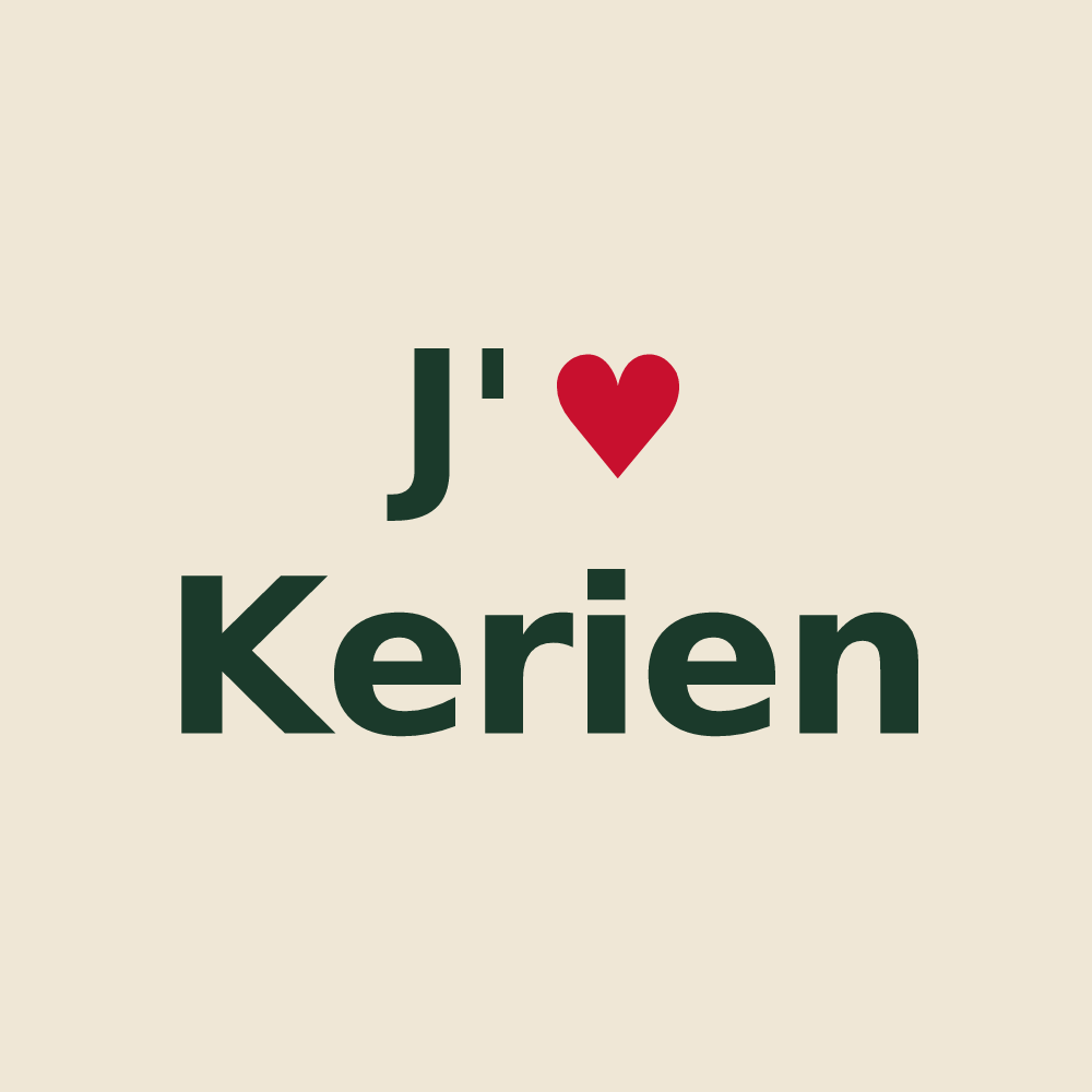 Tote bag personnalisé Kerien — design J'aime Kerien