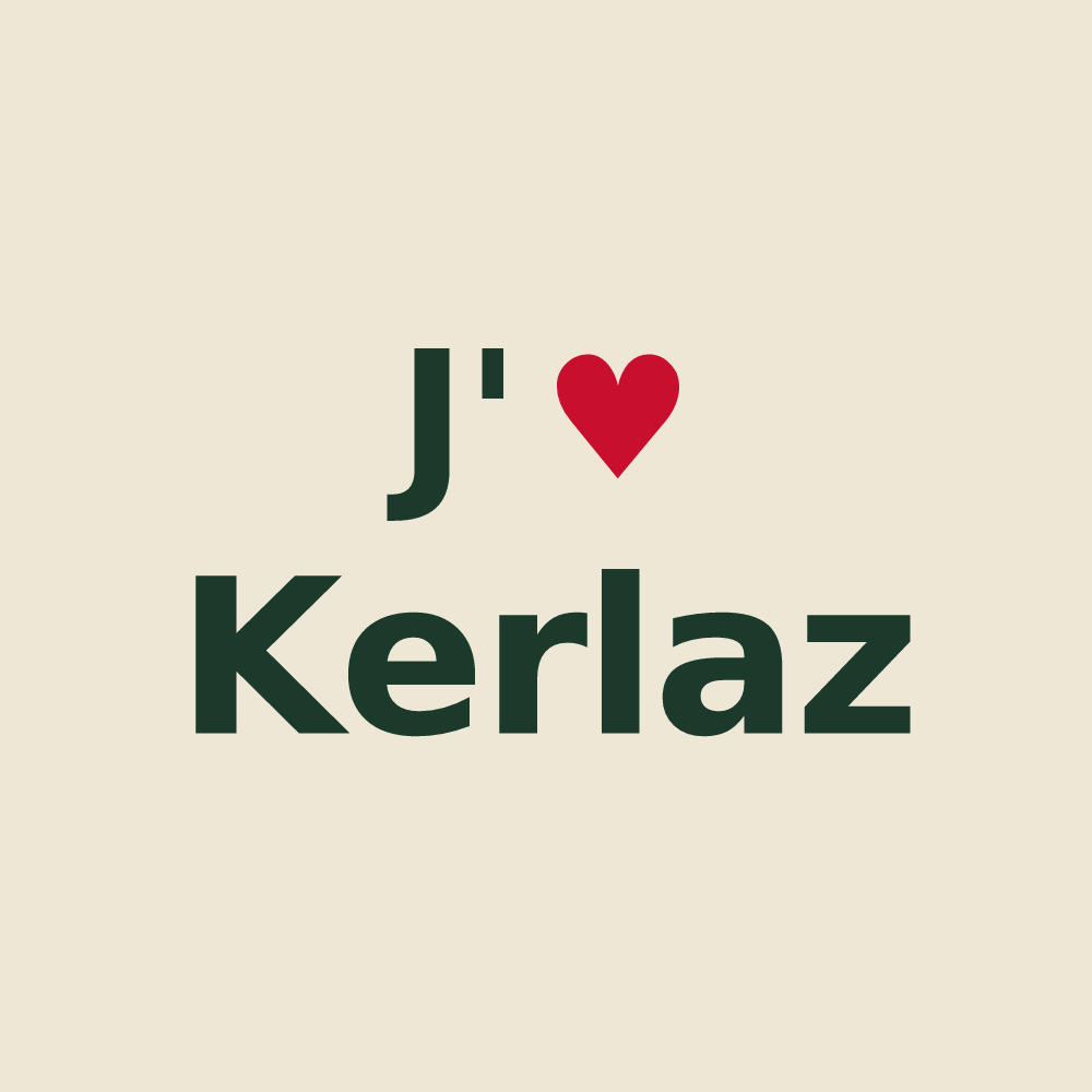 Tote bag personnalisé Kerlaz — design J'aime Kerlaz