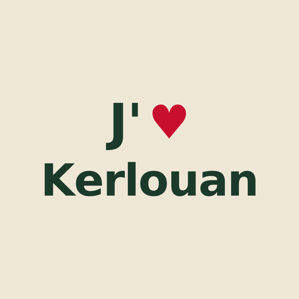 Tote bag personnalisé Kerlouan — design J'aime Kerlouan