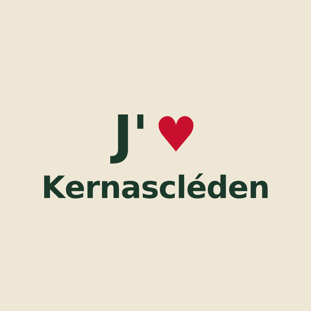 Tote bag personnalisé Kernascléden — design J'aime Kernascléden