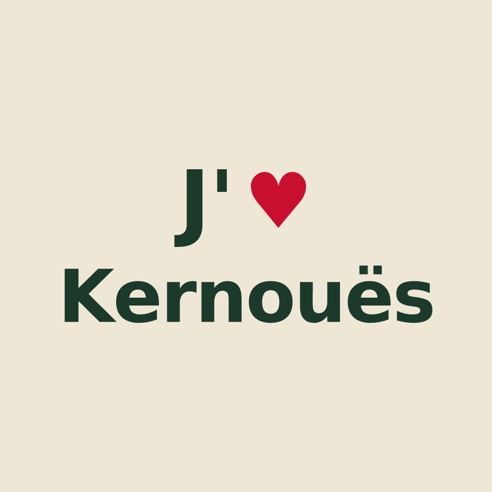 Tote bag personnalisé Kernouës — design J'aime Kernouës