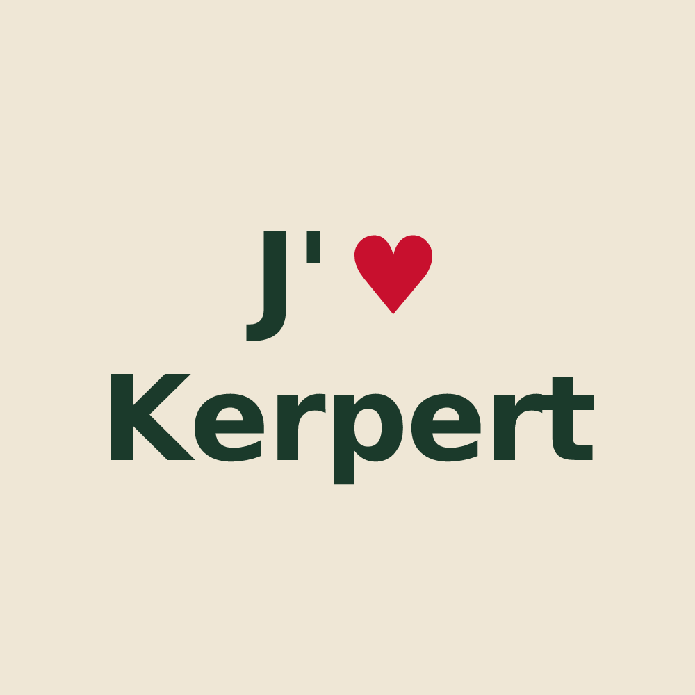 Tote bag personnalisé Kerpert — design J'aime Kerpert