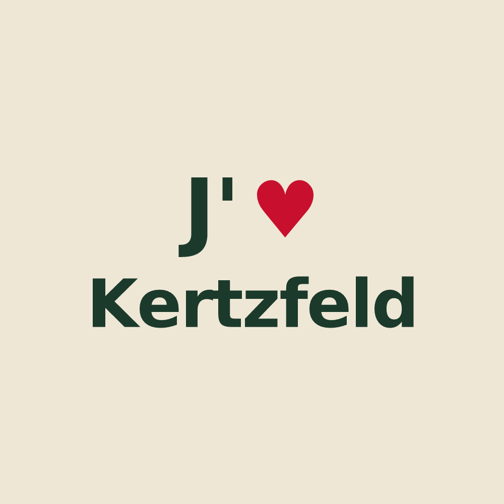 Tote bag personnalisé Kertzfeld — design J'aime Kertzfeld