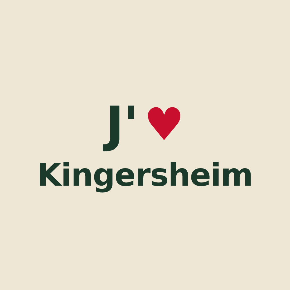 Tote bag personnalisé Kingersheim — design J'aime Kingersheim