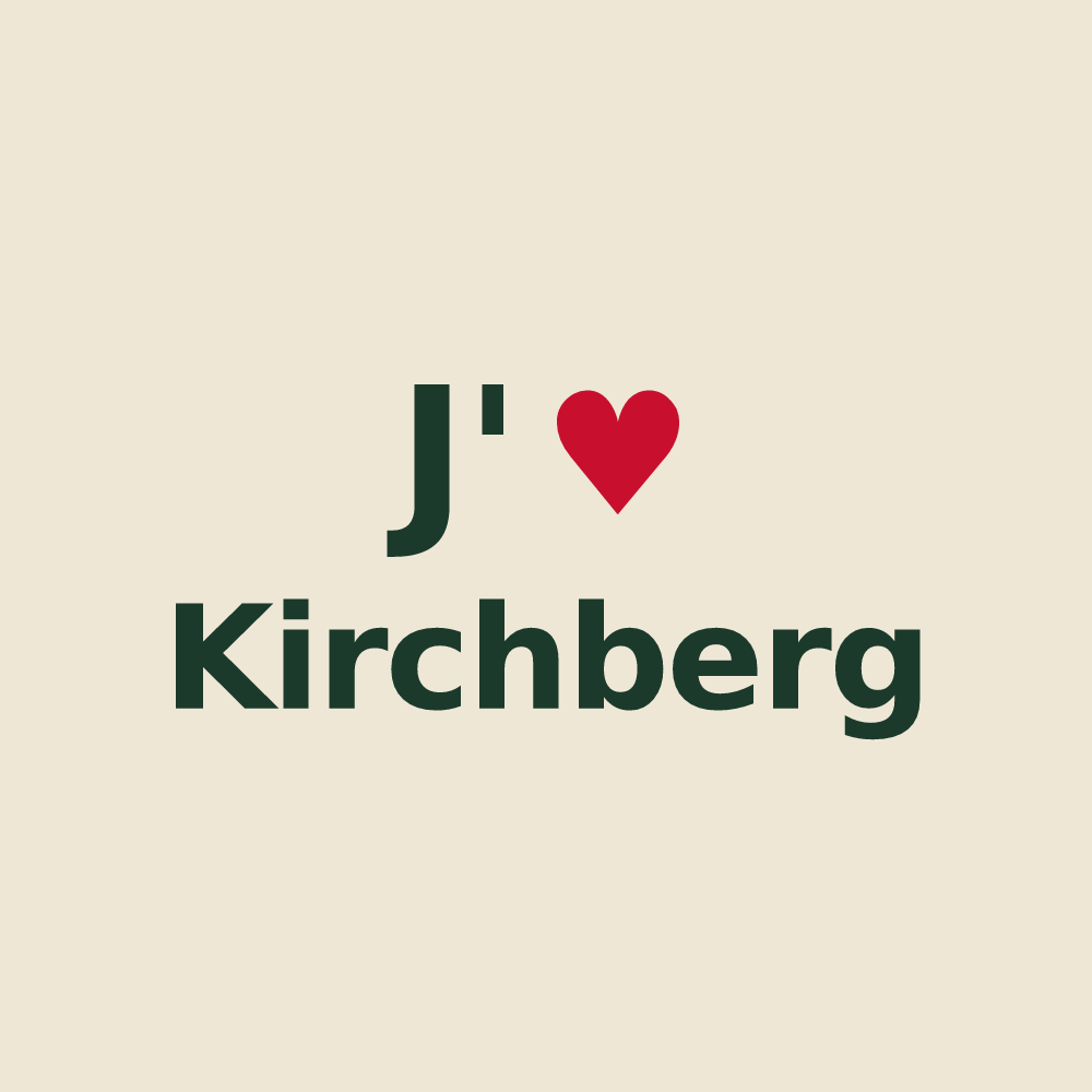 Tote bag personnalisé Kirchberg — design J'aime Kirchberg