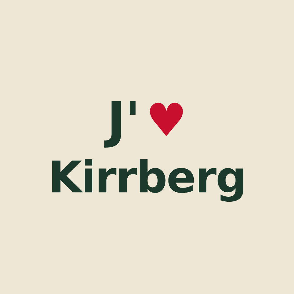 Tote bag personnalisé Kirrberg — design J'aime Kirrberg