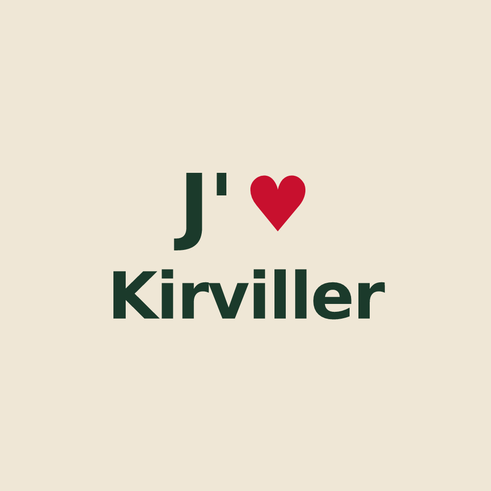Tote bag personnalisé Kirviller — design J'aime Kirviller