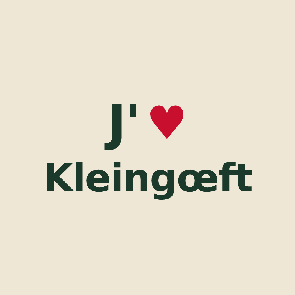 Tote bag personnalisé Kleingœft — design J'aime Kleingœft