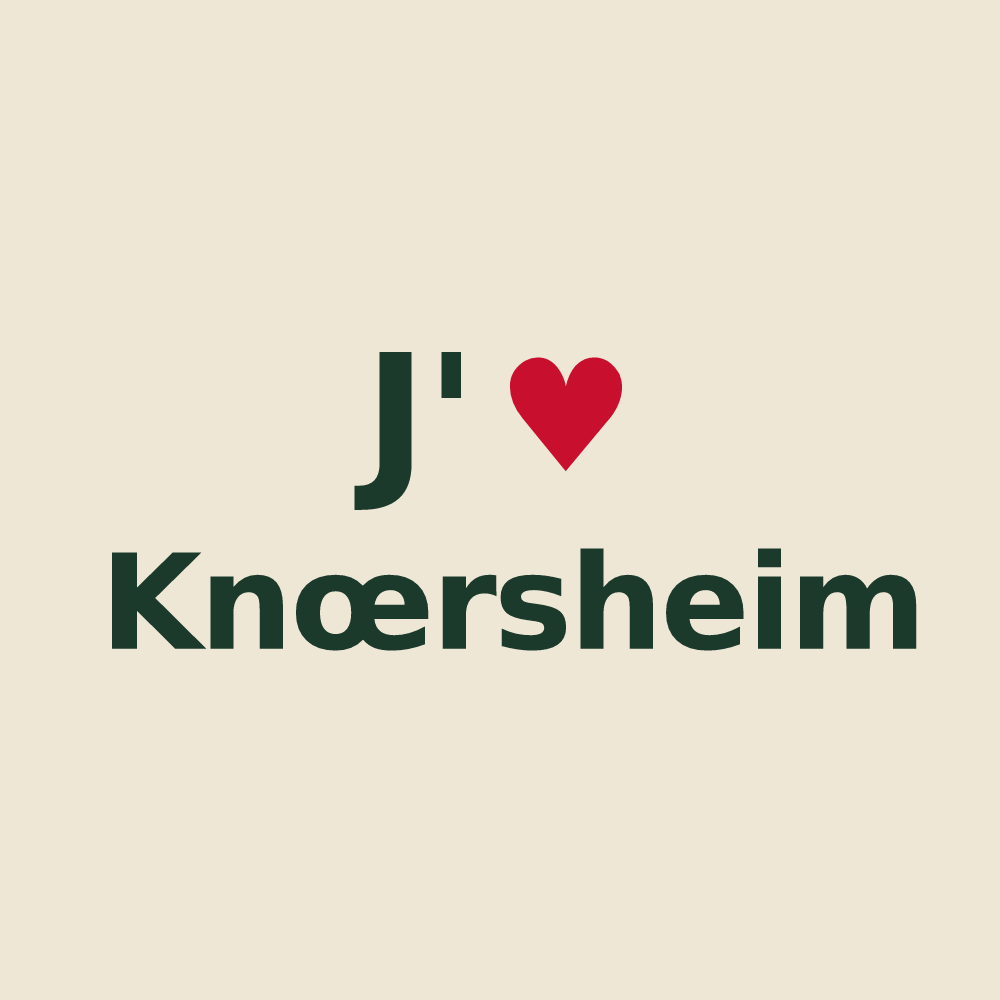 Tote bag personnalisé Knœrsheim — design J'aime Knœrsheim