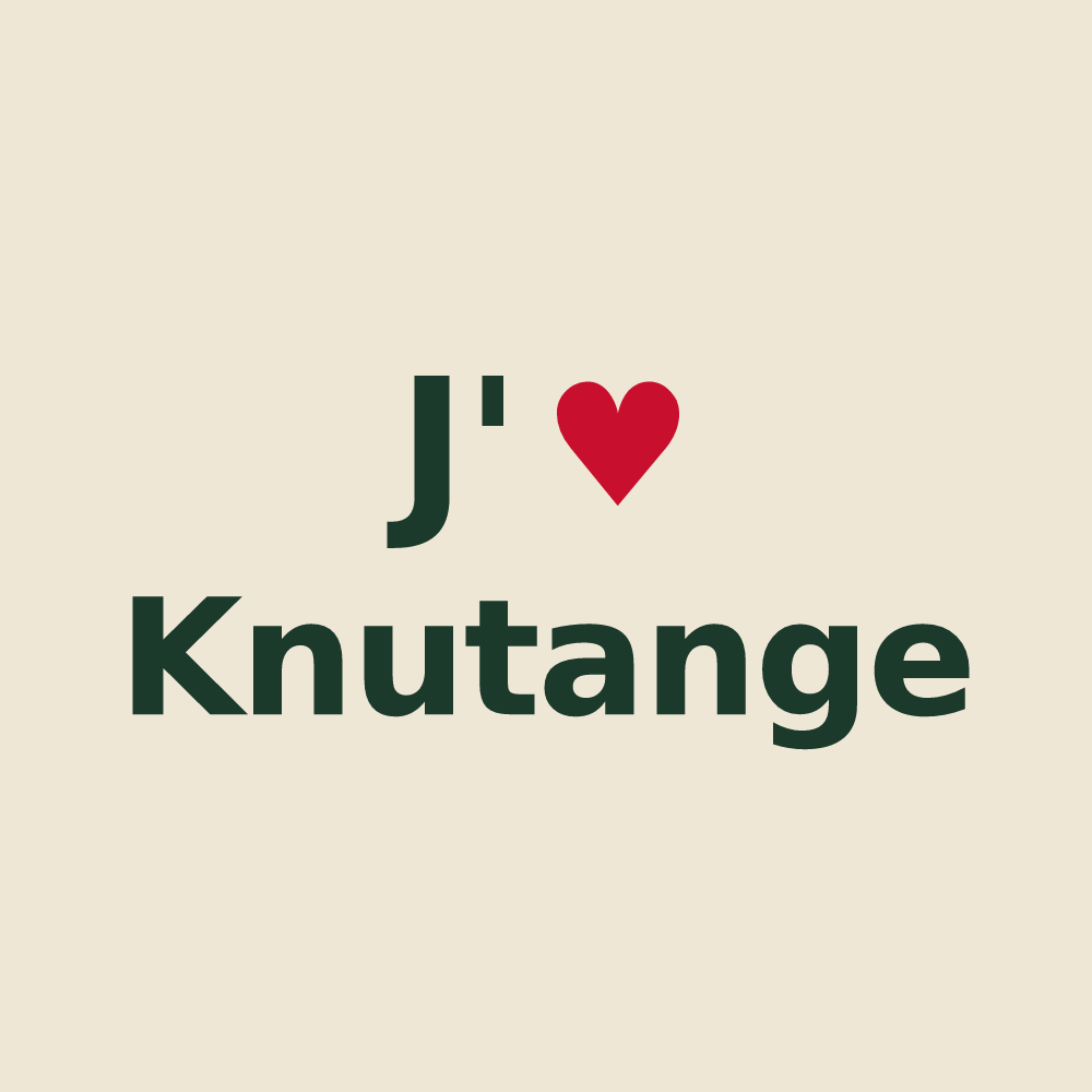 Tote bag personnalisé Knutange — design J'aime Knutange