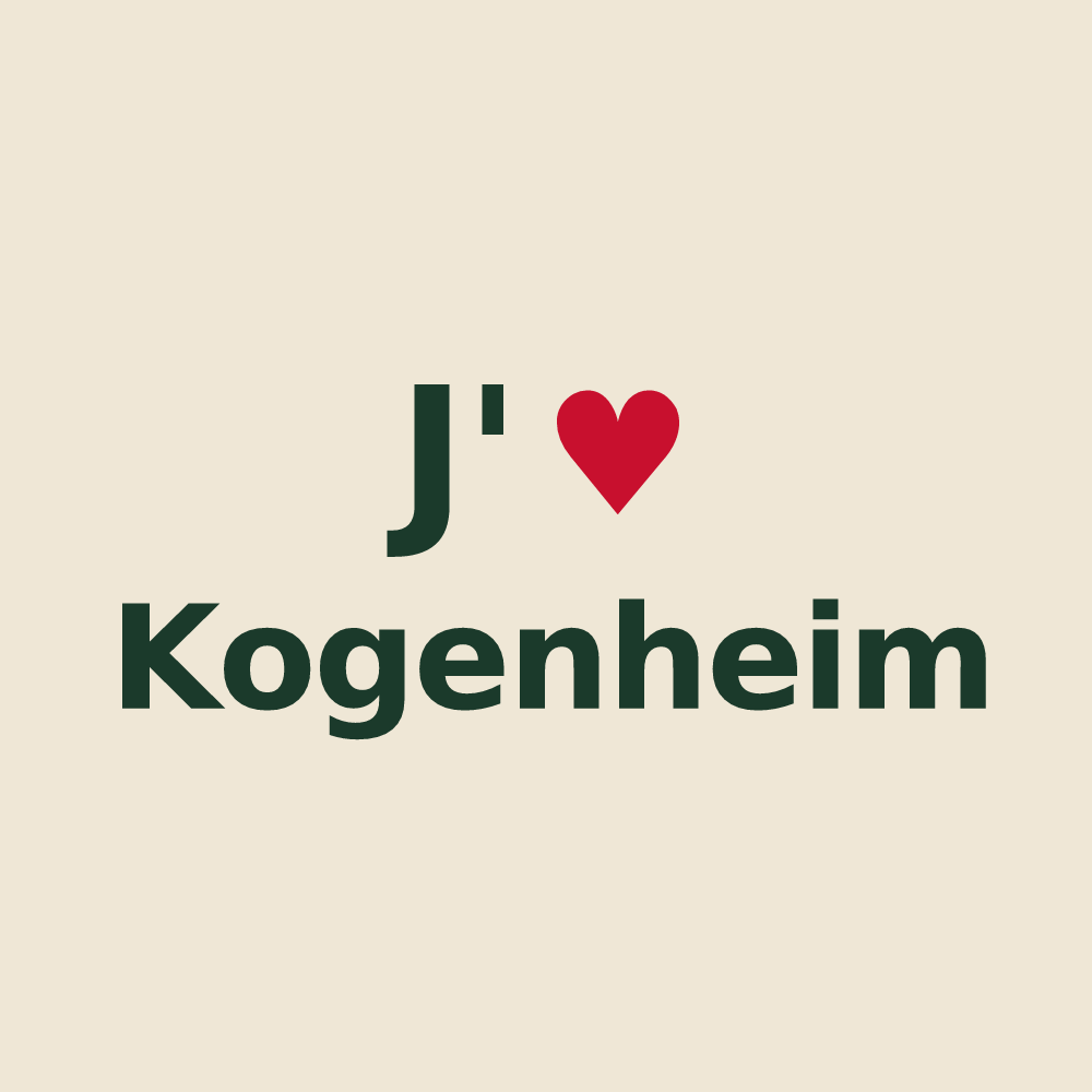 Tote bag personnalisé Kogenheim — design J'aime Kogenheim