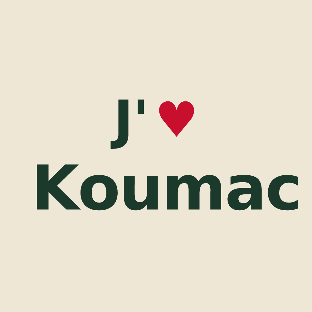 Tote bag personnalisé Koumac — design J'aime Koumac