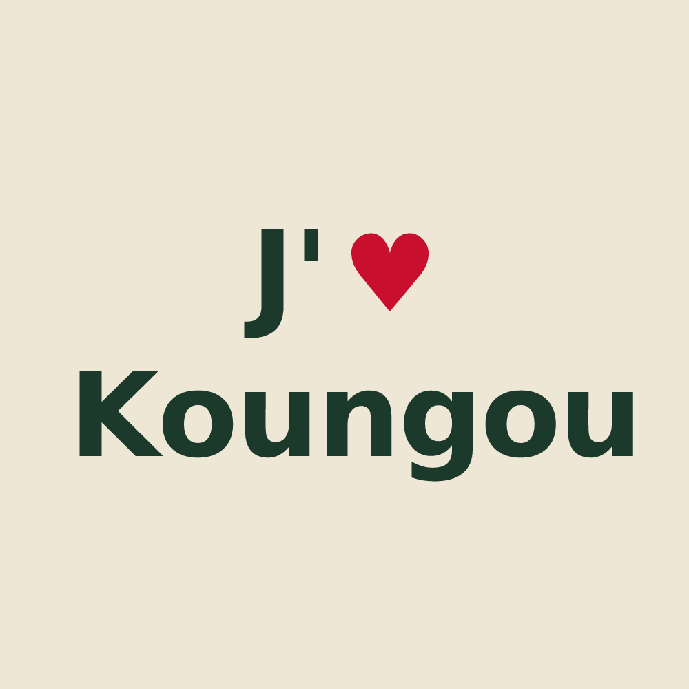 Tote bag personnalisé Koungou — design J'aime Koungou