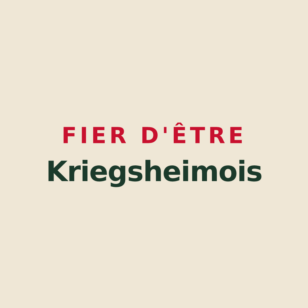 Tote bag « Fier d'être Kriegsheimois » — design pour Kriegsheim