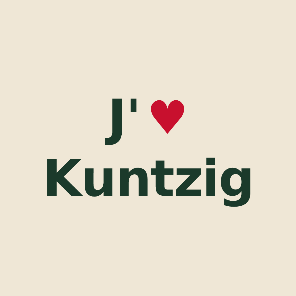 Tote bag personnalisé Kuntzig — design J'aime Kuntzig