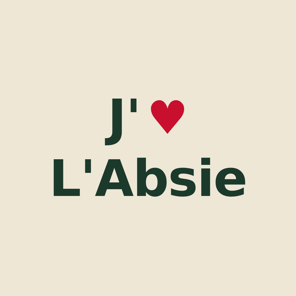 Tote bag personnalisé L'Absie — design J'aime L'Absie