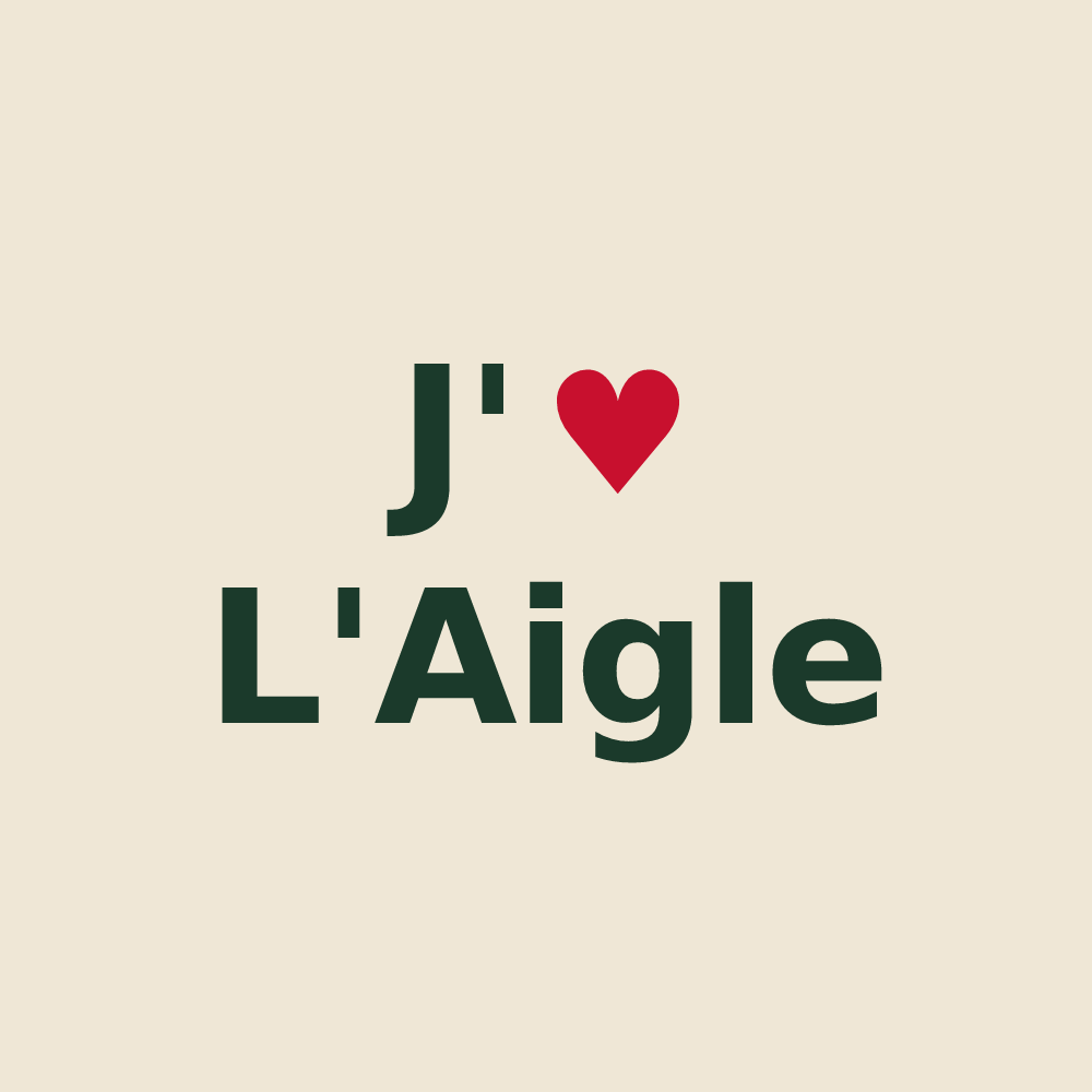 Tote bag personnalisé L'Aigle — design J'aime L'Aigle