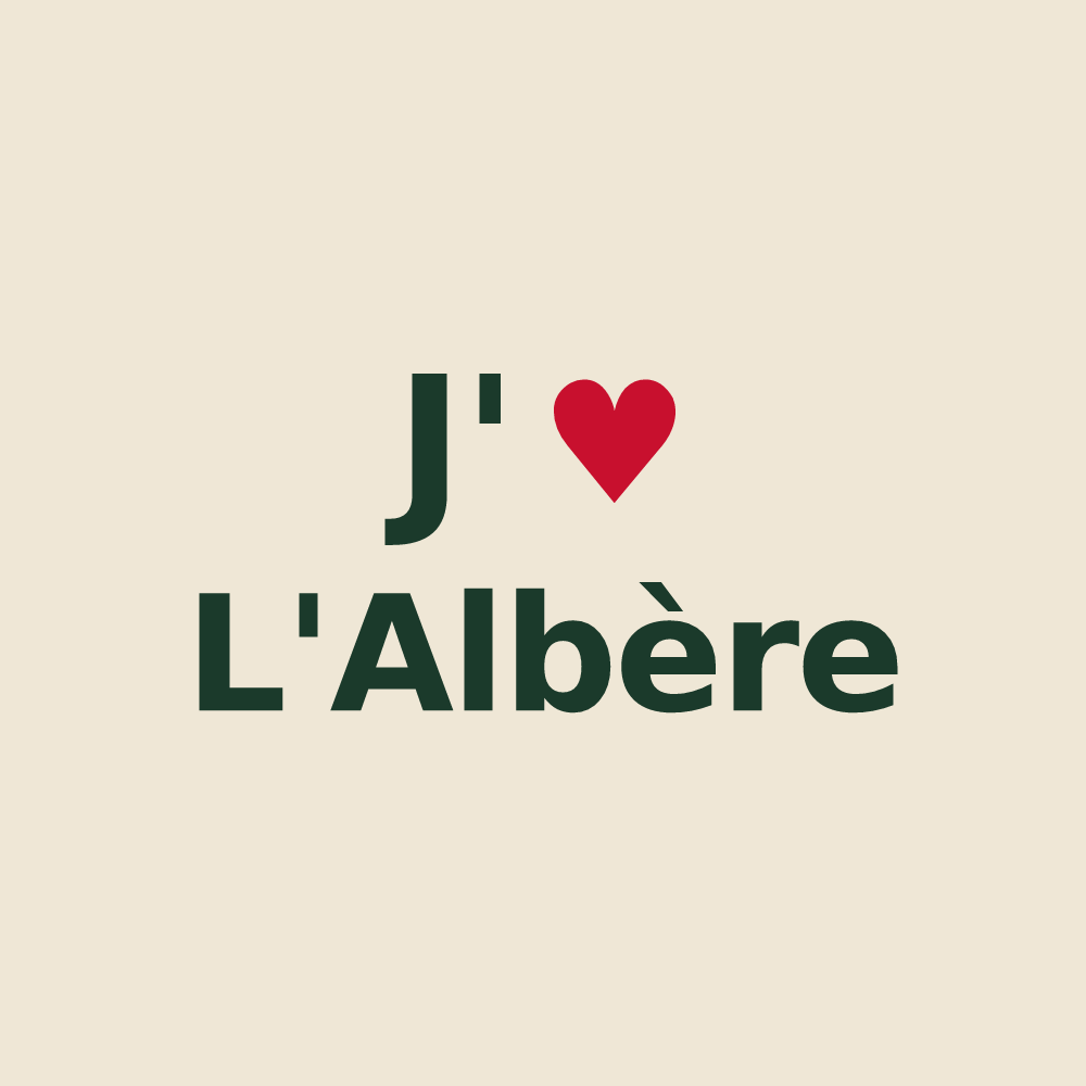 Tote bag personnalisé L'Albère — design J'aime L'Albère