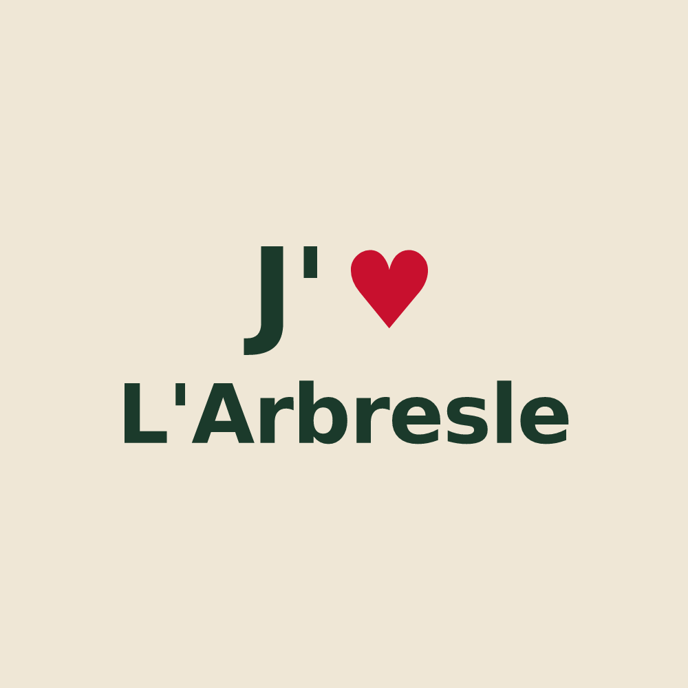 Tote bag personnalisé L'Arbresle — design J'aime L'Arbresle