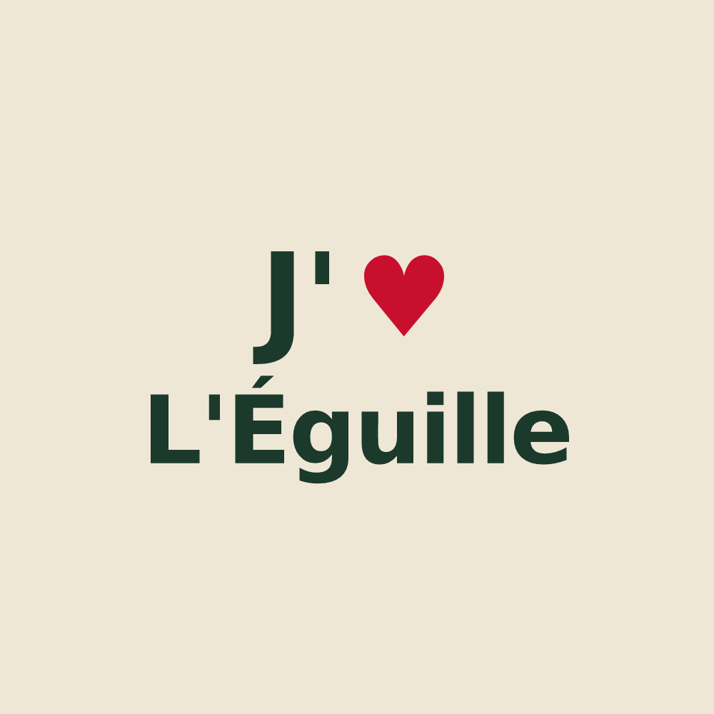 Tote bag personnalisé L'Éguille — design J'aime L'Éguille