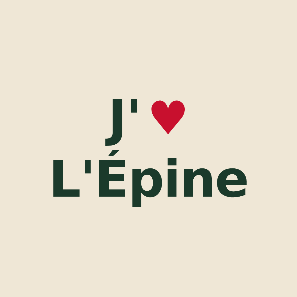 Tote bag personnalisé L'Épine — design J'aime L'Épine
