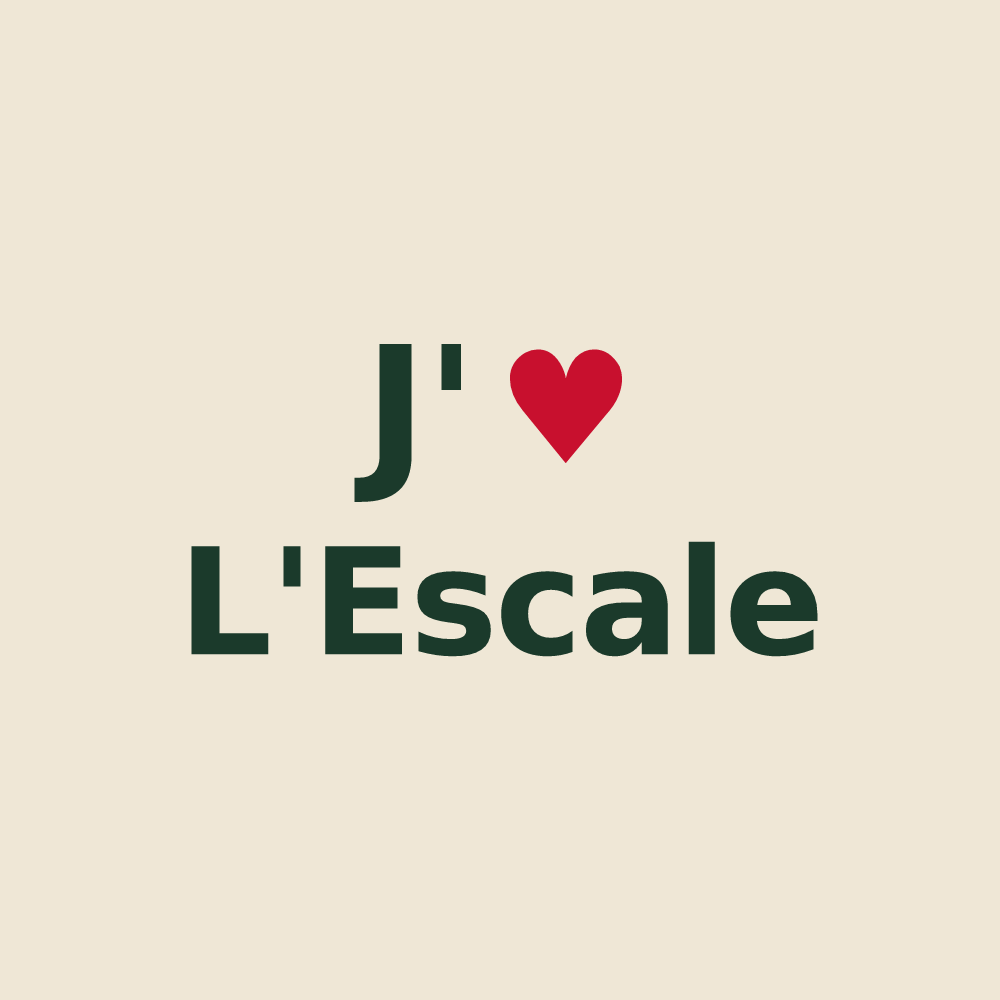 Tote bag personnalisé L'Escale — design J'aime L'Escale