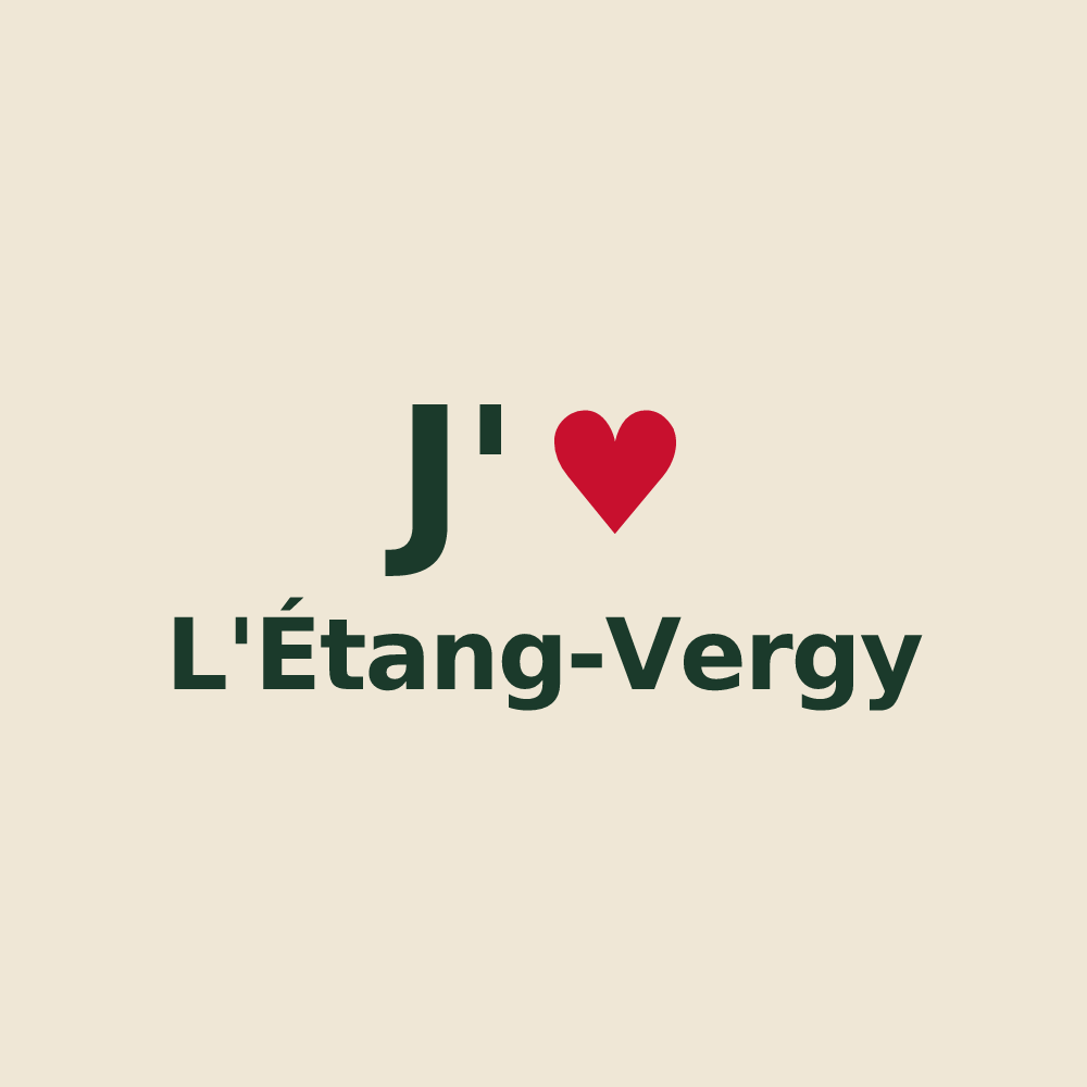 Tote bag personnalisé L'Étang-Vergy — design J'aime L'Étang-Vergy
