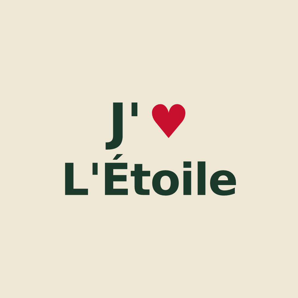 Tote bag personnalisé L'Étoile — design J'aime L'Étoile