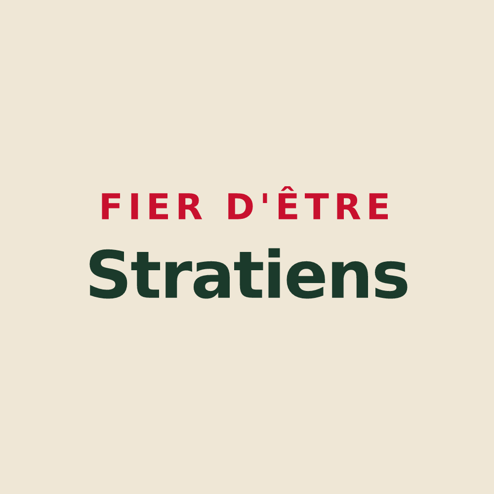 Tote bag « Fier d'être Stratiens » — design pour L'Étrat