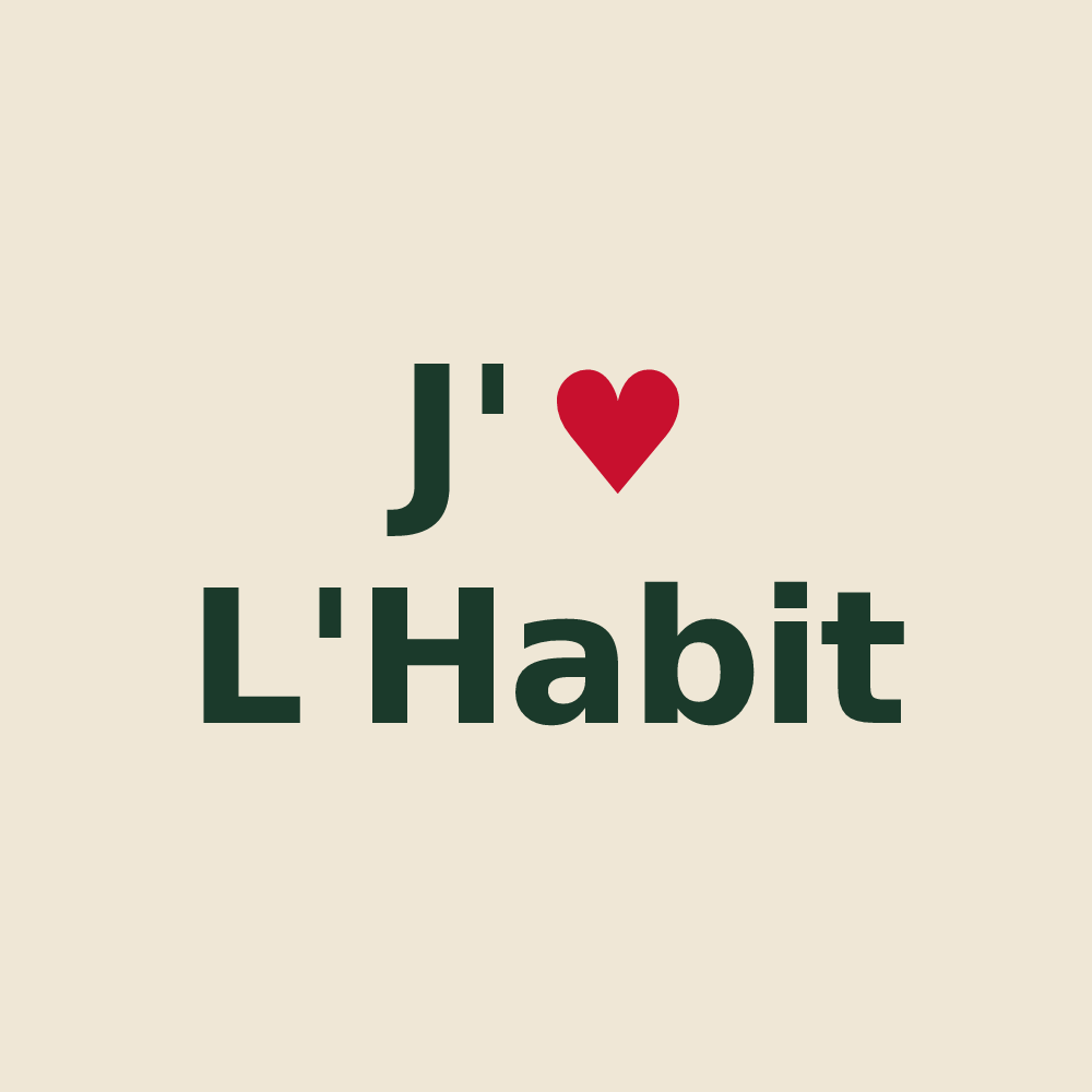 Tote bag personnalisé L'Habit — design J'aime L'Habit