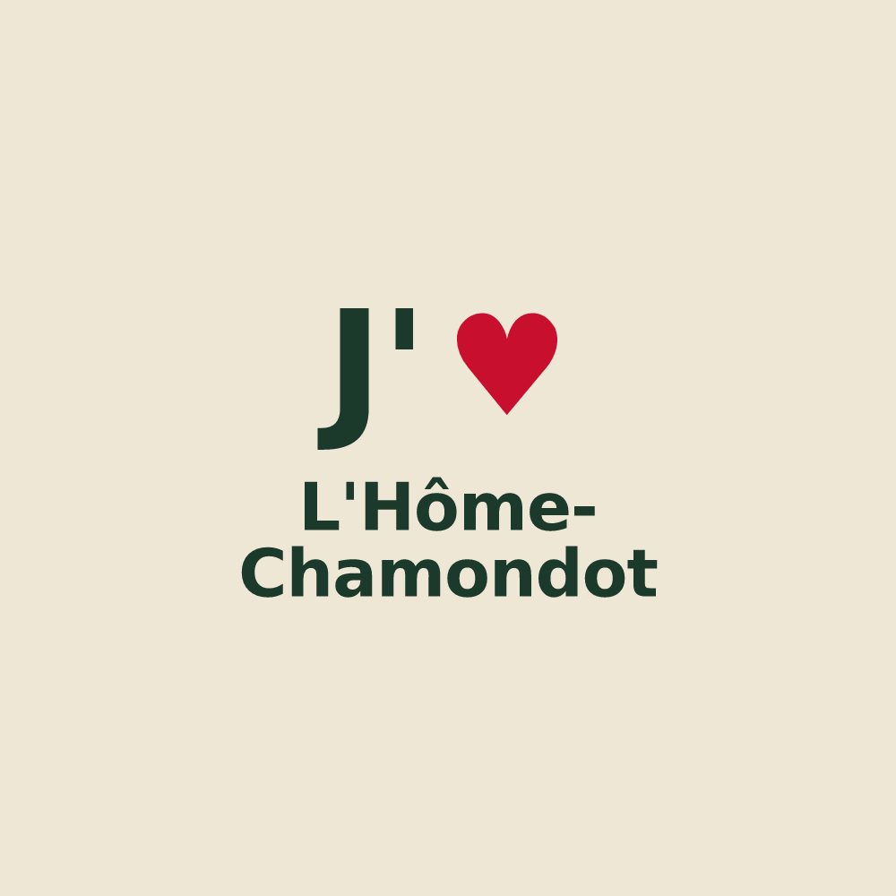 Tote bag personnalisé L'Hôme-Chamondot — design J'aime L'Hôme-Chamondot
