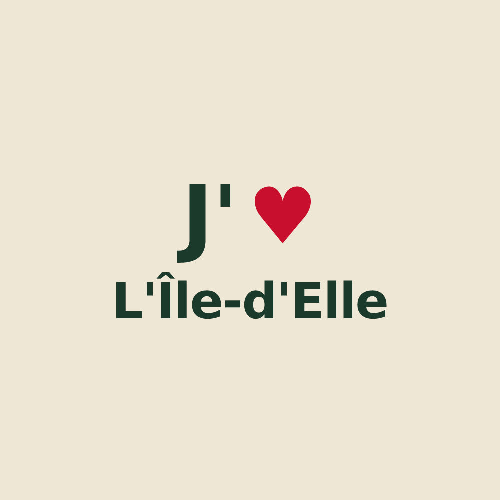 Tote bag personnalisé L'Île-d'Elle — design J'aime L'Île-d'Elle