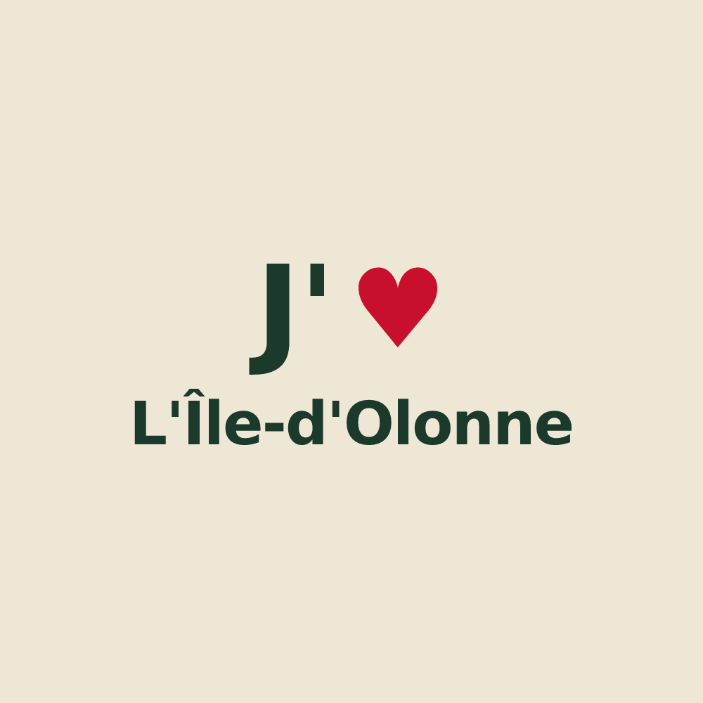 Tote bag personnalisé L'Île-d'Olonne — design J'aime L'Île-d'Olonne