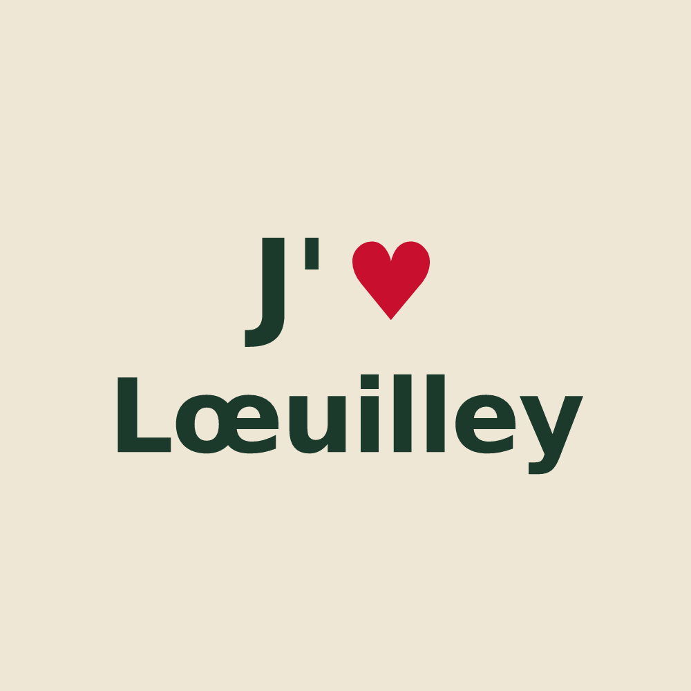 Tote bag personnalisé Lœuilley — design J'aime Lœuilley