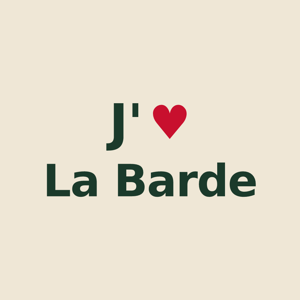 Tote bag personnalisé La Barde — design J'aime La Barde