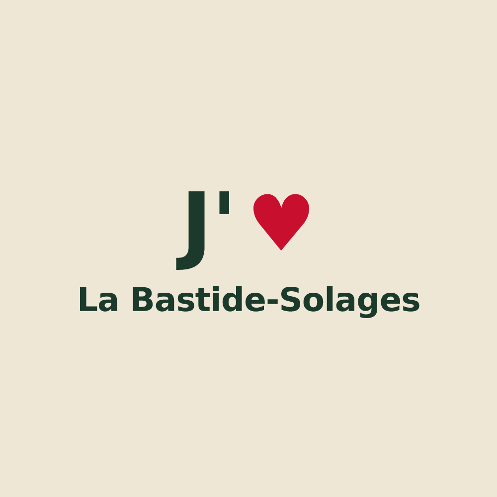 Tote bag personnalisé La Bastide-Solages — design J'aime La Bastide-Solages