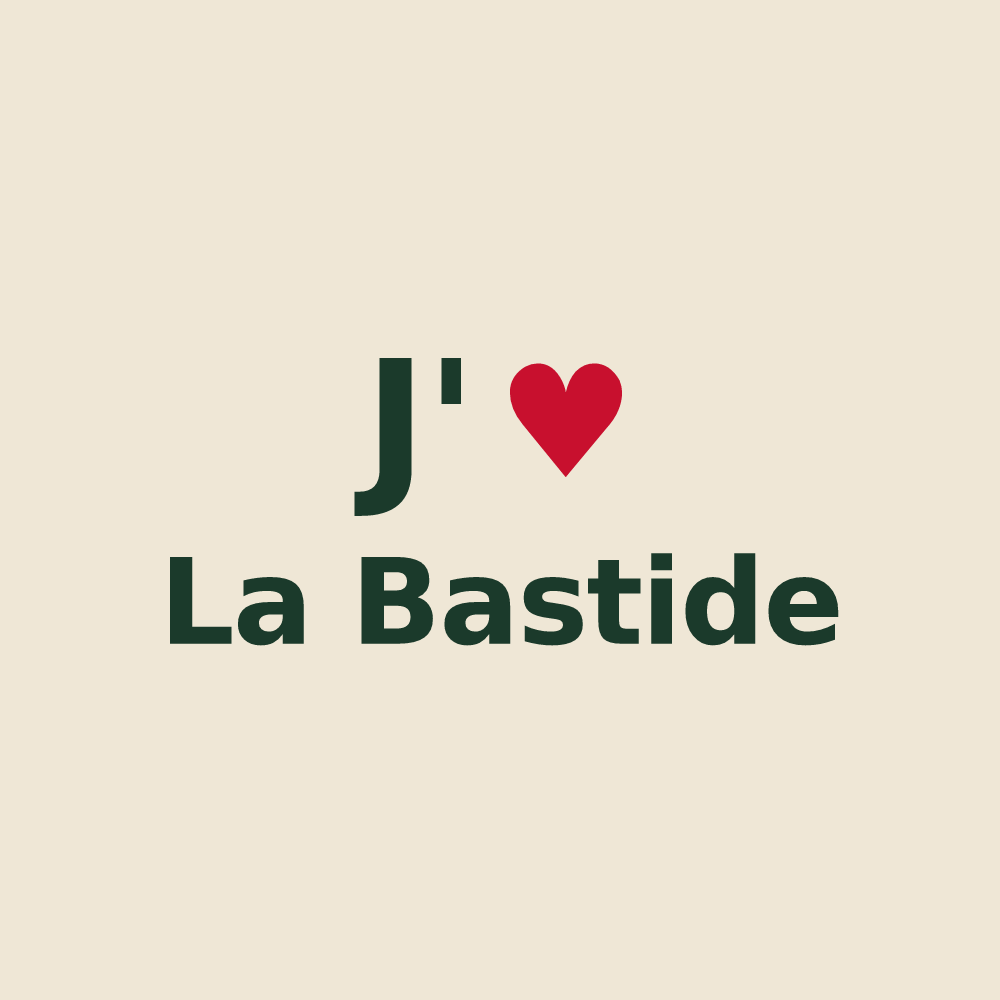 Tote bag personnalisé La Bastide — design J'aime La Bastide