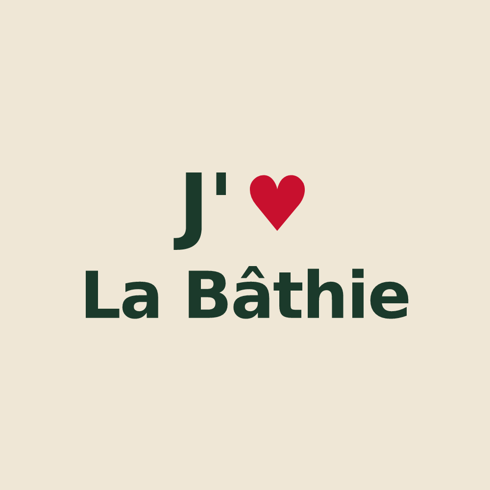 Tote bag personnalisé La Bâthie — design J'aime La Bâthie