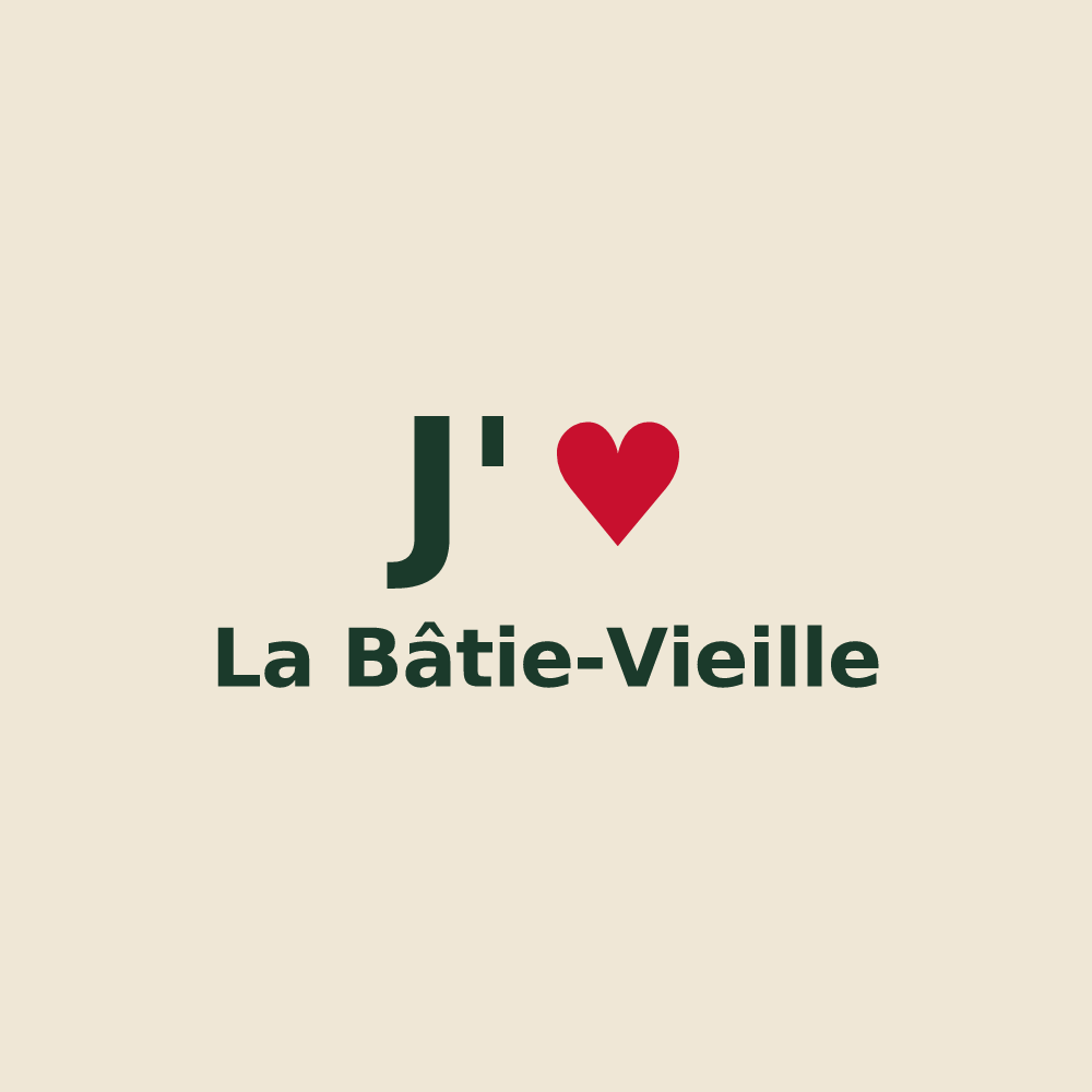 Tote bag personnalisé La Bâtie-Vieille — design J'aime La Bâtie-Vieille