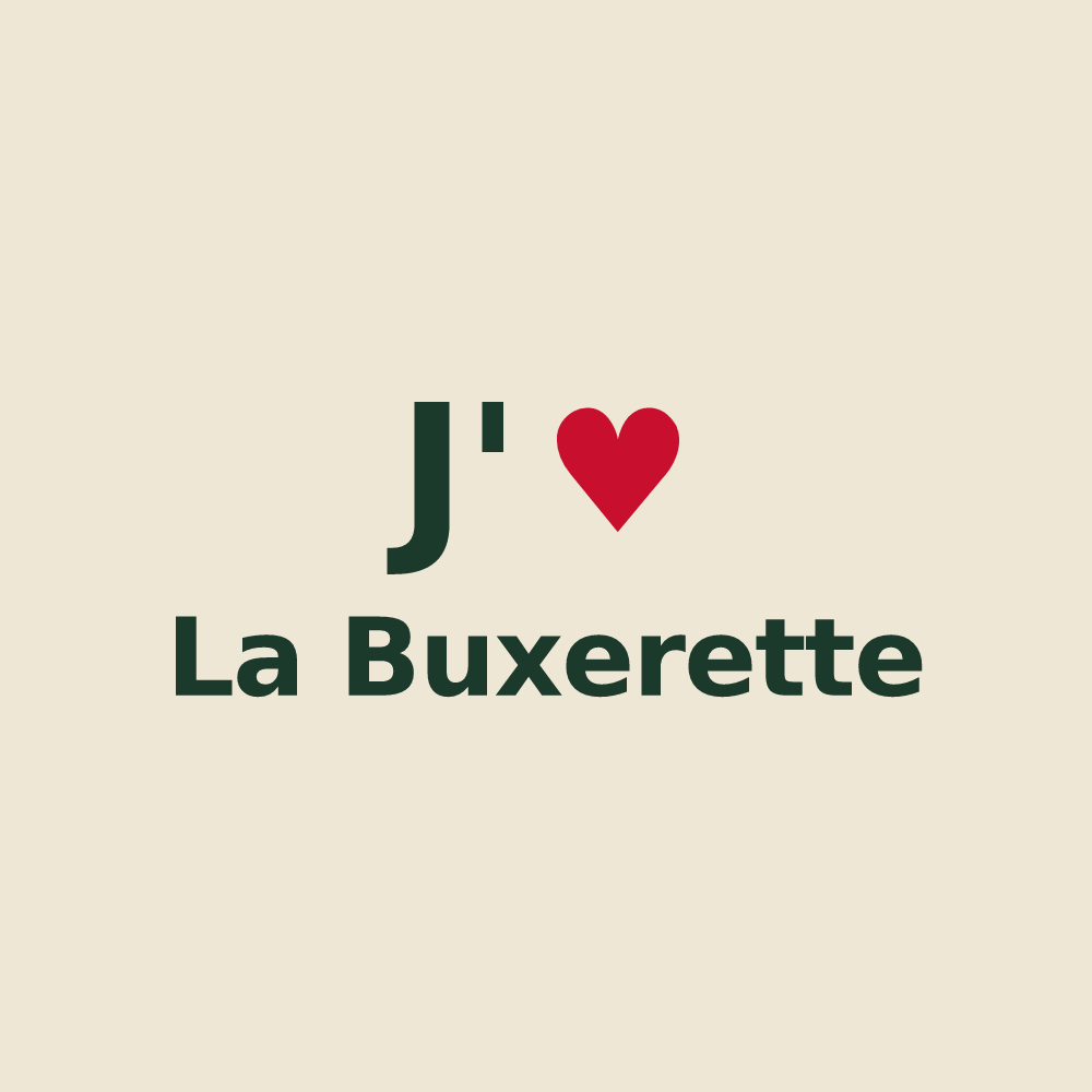 Tote bag personnalisé La Buxerette — design J'aime La Buxerette